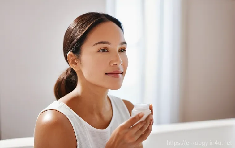 임신 중 피부 트러블 완화 팁 - **Prompt 1: Serene Pregnancy Skincare Ritual**
"A pregnant woman in her second trimester, with a...