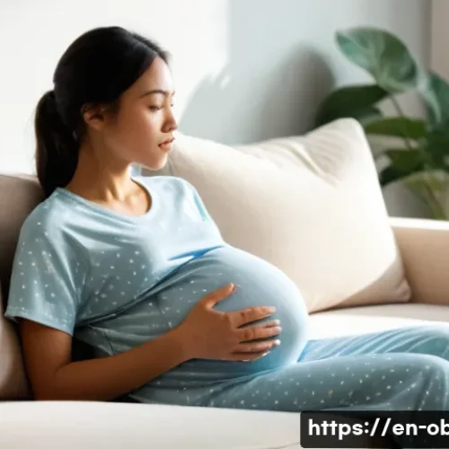 Home 11 출산 전후 호르몬 변화와 대처법 - **Prompt:** A young woman, early in her pregnancy, sitting on a soft couch in a cozy, sunlit living ...