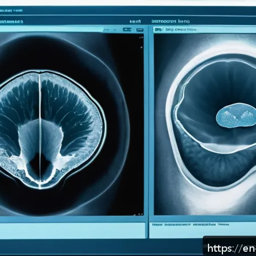 임신 초기 초음파에서 확인하는 태아 상태 - A detailed medical illustration of an early pregnancy ultrasound scan showing a clear embryo with a ...